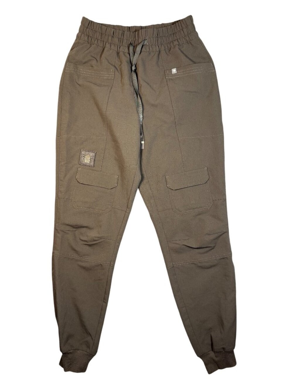 FIGS Star Wars Mandalorian Grogu Jogger Scrub Bottoms Brown Size XS